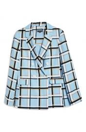 Topshop Check Double Breasted Jacket at Nordstrom